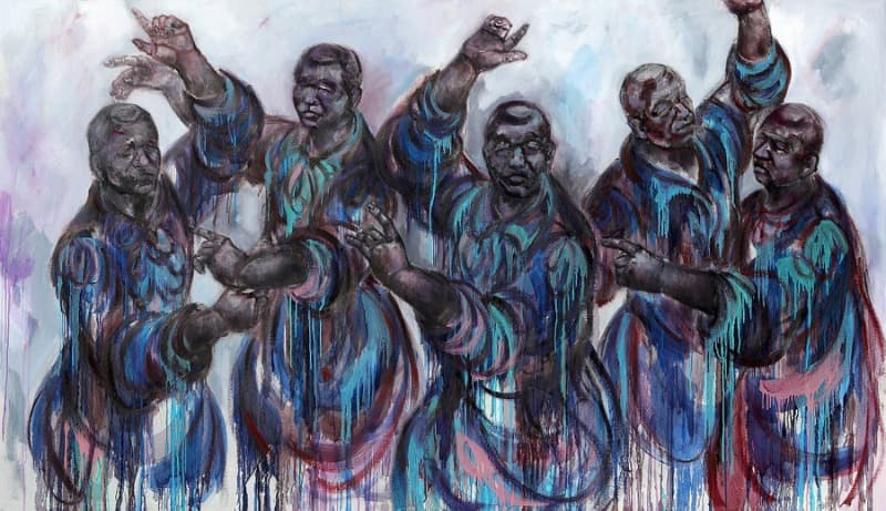박진영, 초인-춤, · 캔버스에 유채 · 140x244cm · 2018 · Park Jin-young, Superman-Dancing · Oil on canvas