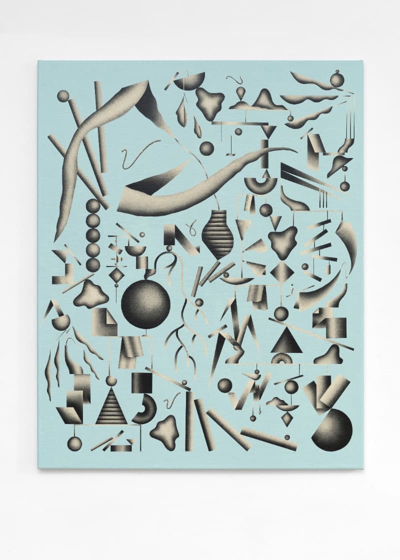 Houseplants #47 · Acrylic and airbrush on canvas · 100x80cm · 2019 · Houseplants #47 · Acrylic and airbrush on canvas