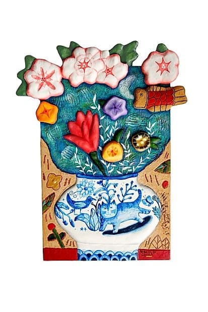 015, 행복이 오는 소리 · 혼합재료 · 35x46cm · 015, The sound of happiness coming · Mixed media