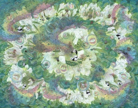 夢 · 한지에 채색 · 117x91cm · 2017 · Dream · Color on Korean paper