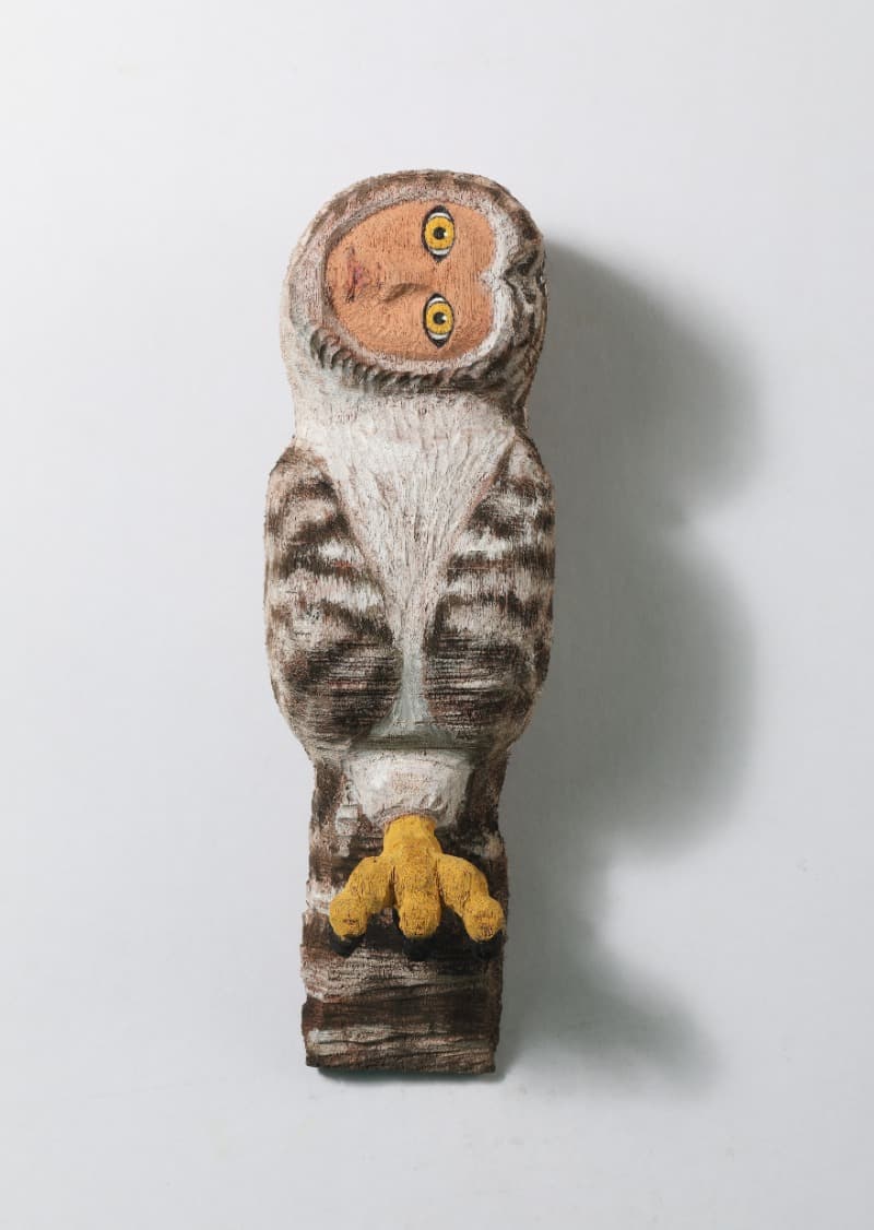 탁비 · Painted wood · 44(h)x14x15cm · 2020 · Takbi · Painted wood
