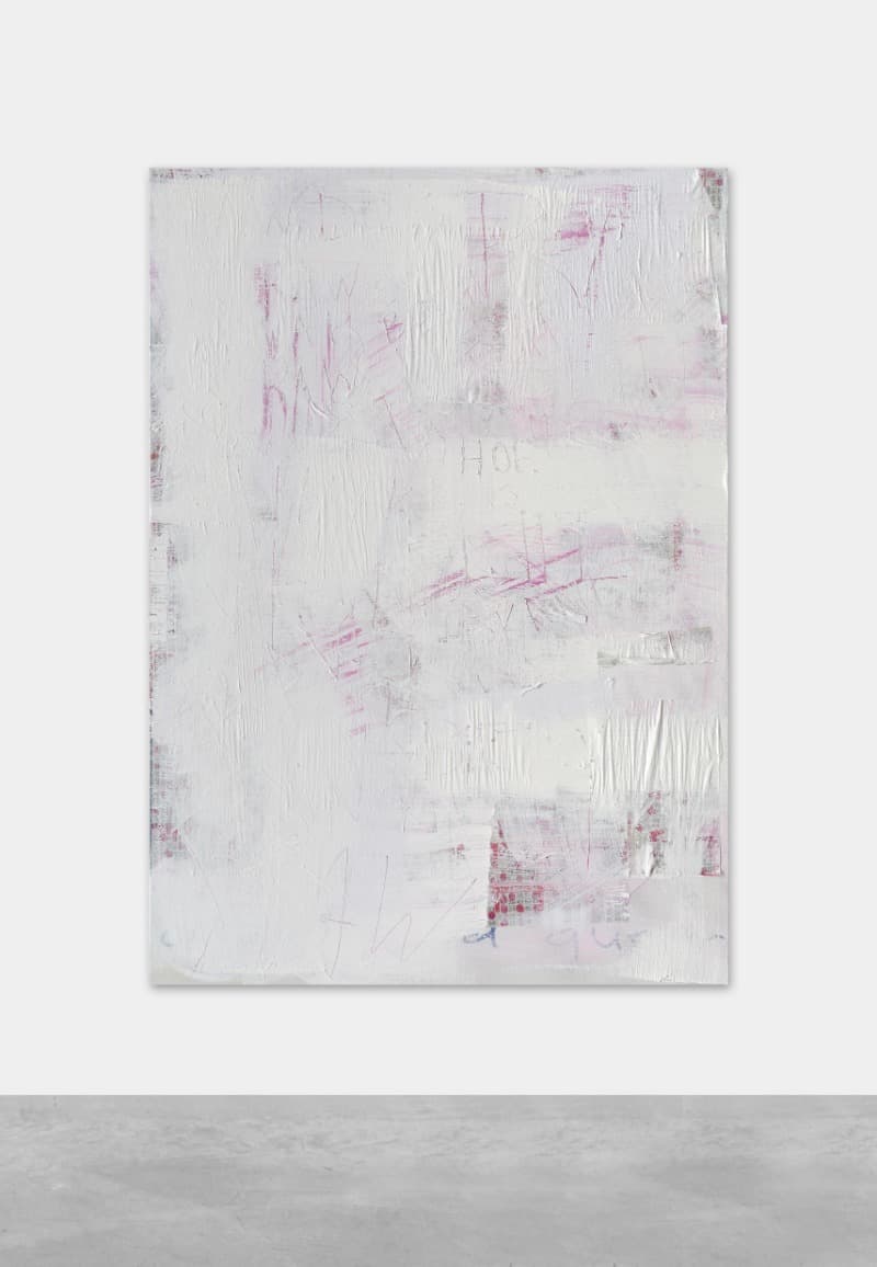 RAWWWR · Acrylic and Bingo Papers on Canvas · 190x134 cm · 2019 · RAWWWR · Acrylic and Bingo Papers on Canvas
