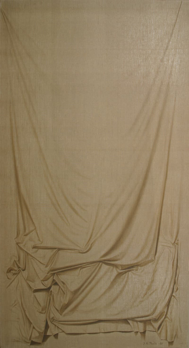 Park Jang-nyun, Hemp Cloth 89-1 · oil on hemp cloth · 240x130cm · 1989 · Park Jang-nyun, Hemp Cloth 89-1 · oil on hemp cloth