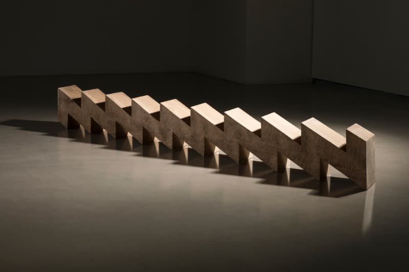 Park Suk-won, Mutation-Relation 7726 · wood · 28x233x13cm · 1977 · Park Suk-won, Mutation-Relation 7726 · wood
