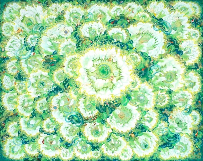 夢 · 한지에 채색 · 162.2x130cm · 2018 · Dream · Color on Korean paper