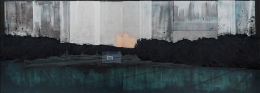 정성윤, 산책길 A parkway 3 · 한지에 혼합재료 · 112.1x307.7cm · 2016 · Jung Sung-yoon, A parkway 3 · Mixed Media on Korean Paper