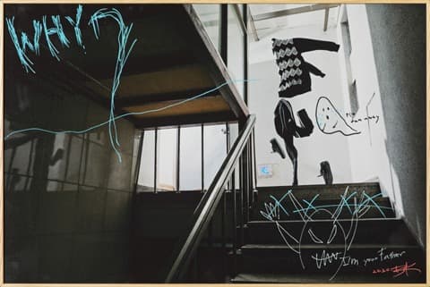 EXIT 탈출구 · Acrylic Paint Markers on Printed Canvas · 73x48cm · 2020 · EXIT · Acrylic Paint Markers on Printed Canvas