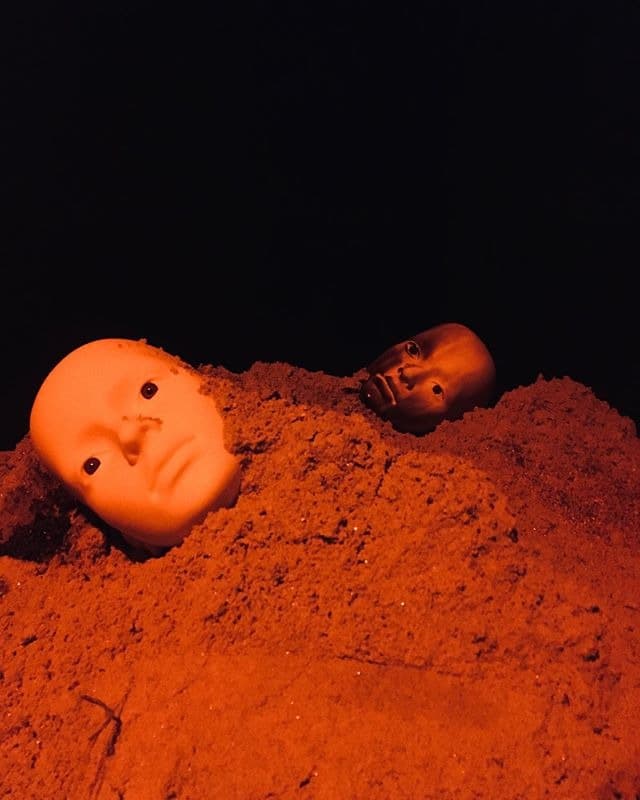Mine 갱도 · Sand, Mannequin , NaHCO2 · 2020 · Mine · Sand, Mannequin , NaHCO2