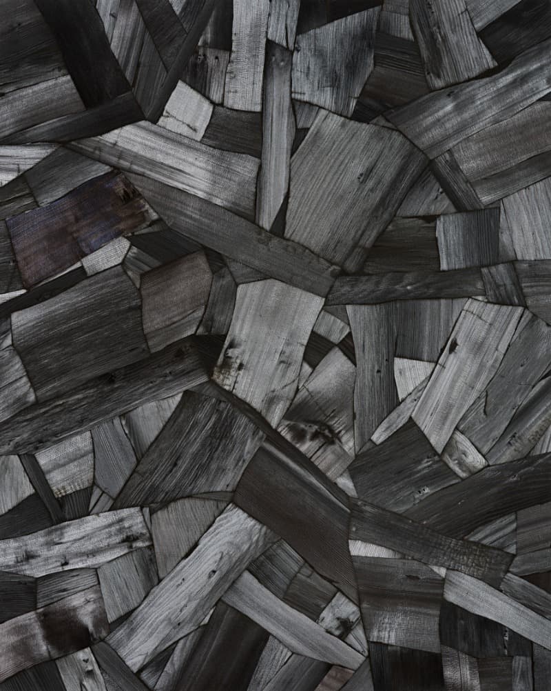 이배, Issu du feu-ch78 · charcoal on canvas · 100x80cm · 2003 · Lee bae, Issu du feu-ch78 · charcoal on canvas