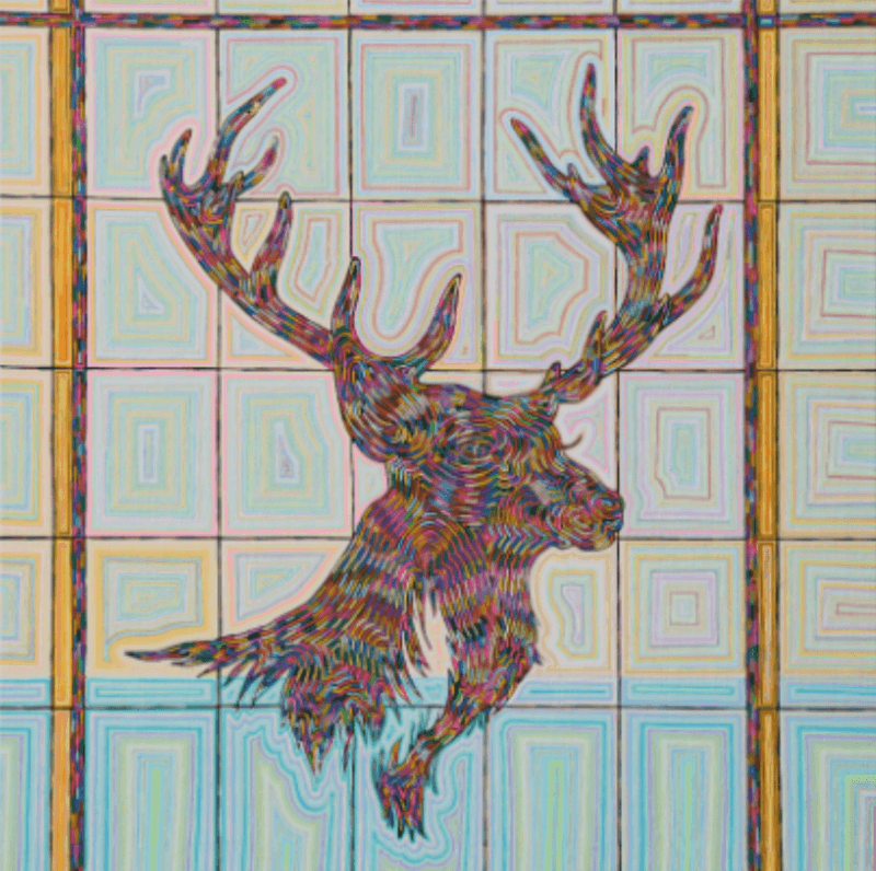 dear deer · Acrylic on Canvas · 45.5x45.5cm · 2020 · dear deer · Acrylic on Canvas