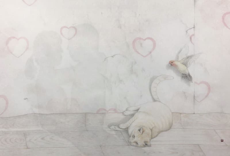 이성철 - 自畵 19-11.사랑을 전하는 가장 좋은 방법 · 순지에 수묵담채 · 85×60cm · 2019