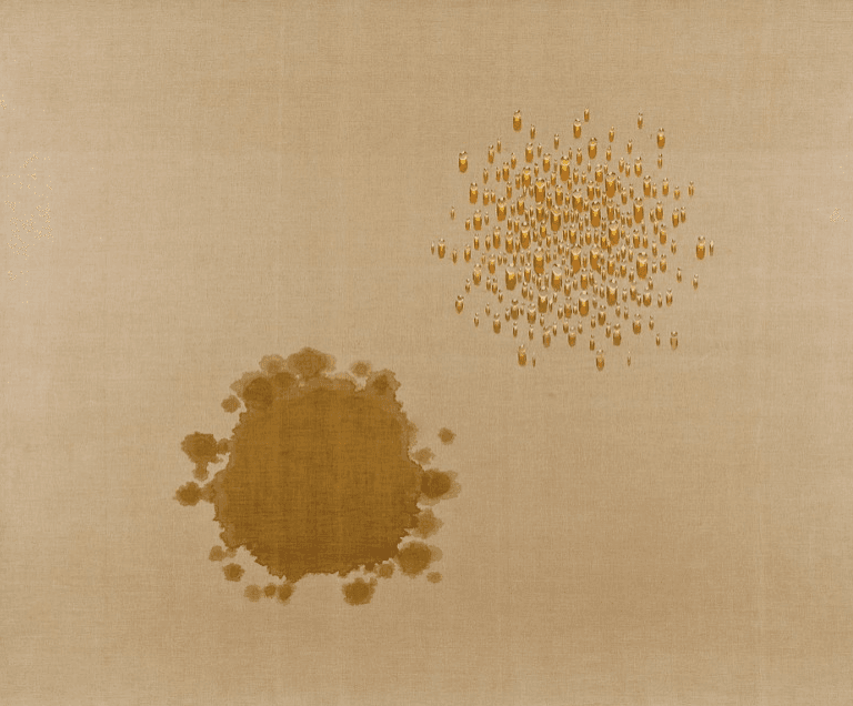 김창열-물방울 · 마대에 유채 · 181x227.2cm · 1983-2000
