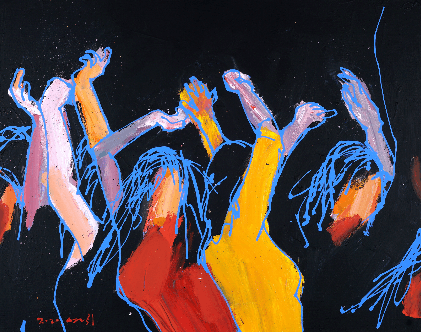 Another line · Acrylic on canvas · 91x72.7cm · 2020 · Another line · Acrylic on canvas
