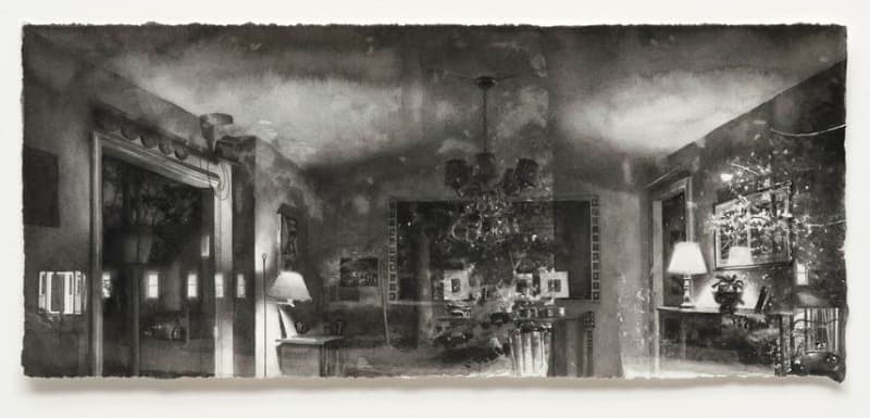 Study for Home · watercolor and graphite on Fabriano paper · 13.3 x 31.1 cm (5 1/4 x 12 1/4 in) · 2013-2014 © Charles Ritchie · Study for Home · watercolor and graphite on Fabriano paper