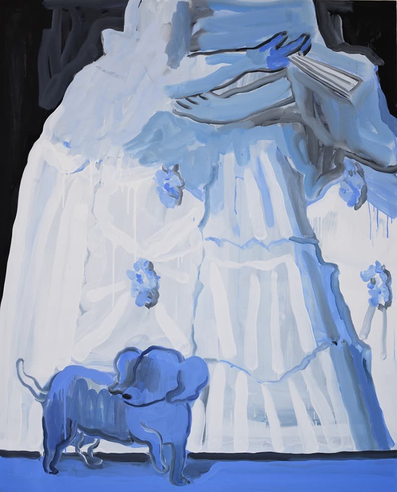 샬롯 왕비와 강아지 · oil on canvas · 62.2x130.3cm · 2020 · Queen Charlotte and Her Puppy · oil on canvas