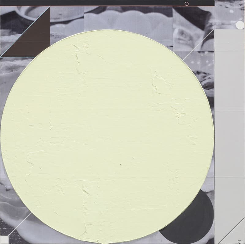 Omakase · acrylic on photocollage · 73 x 73cm · 2019 · Omakase · acrylic on photocollage