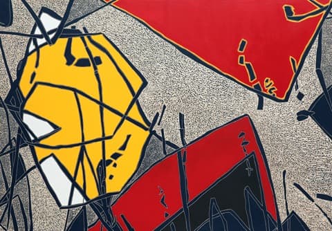 삼라일상森羅一象 · 자작나무에 혼합재료 · 112.1x162.2cm · 2020