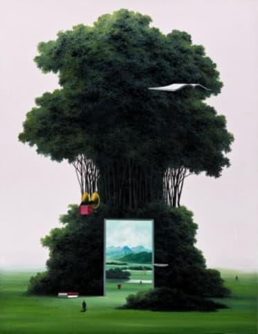 말과 글-시간속의 시간 · Acrylic on canvas · 116.5x90.5cm · 2018[출처] 가나아트센터 · The Words-Time in the Time · Acrylic on canvas