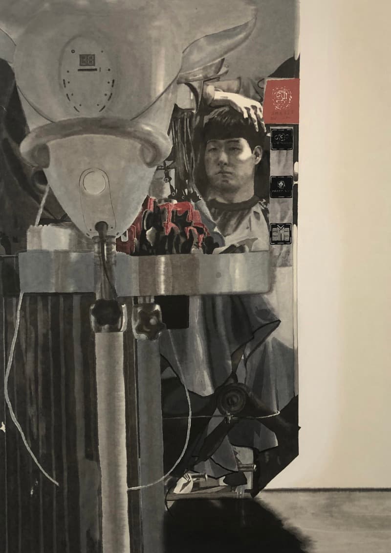 하던 대로 해주세요 · 한지에 수묵채색 · 180x130cm · 2020