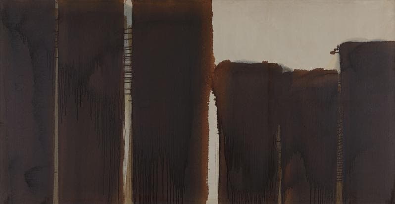 Burnt Umber & Ultramarine · Oil on linen · 120.3 x 232.5 cm · 1987 - 1989 Courtesy of PKM Gallery. · Oil on linen