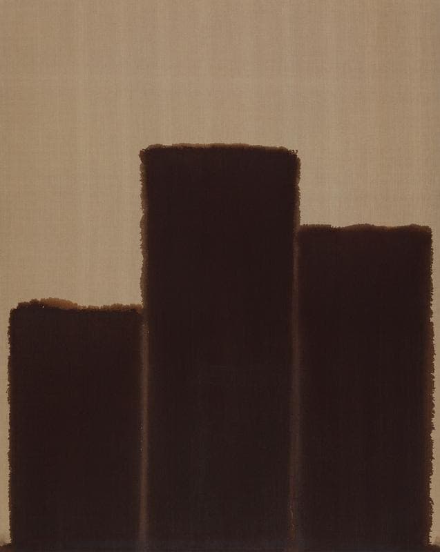 Burnt Umber & Ultramarine · Oil on linen · 227 x 181.7 cm · 1991 Courtesy of PKM Gallery. · Oil on linen