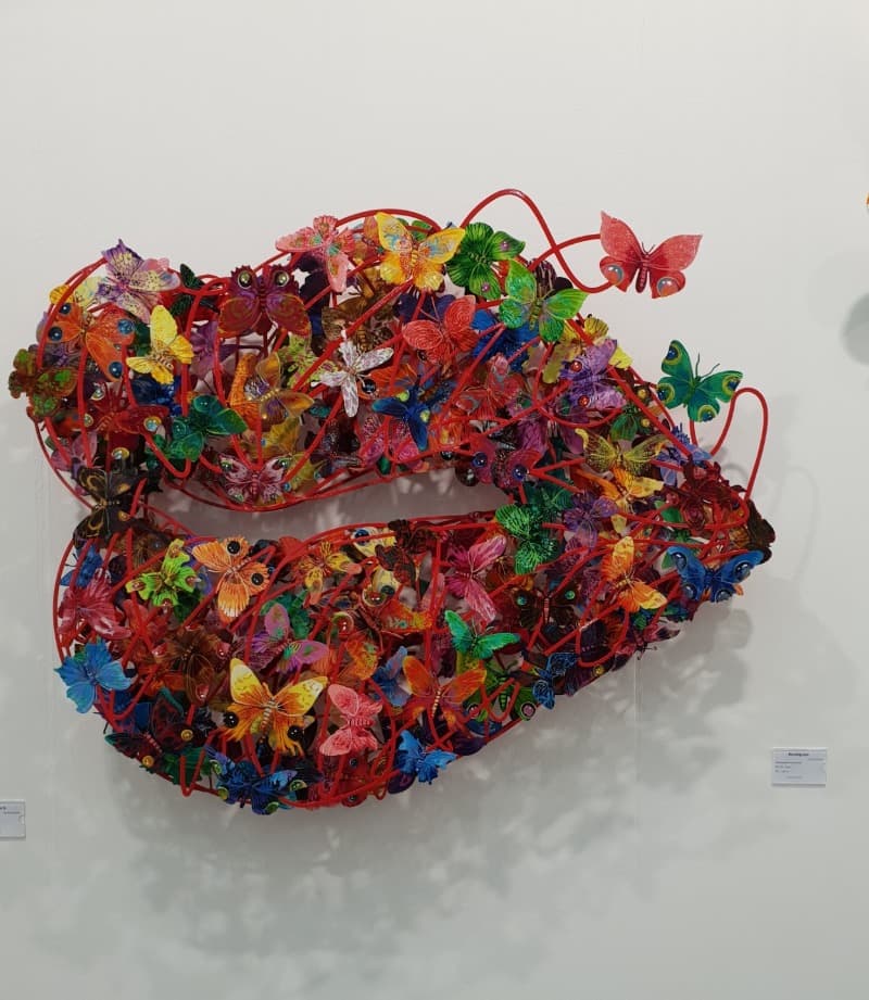 Burning lips · Hand painted cutout steel, 3 layers, Ed.150. · 120 x 98cm · Burning lips · Hand painted cutout steel, 3 layers, Ed.150.