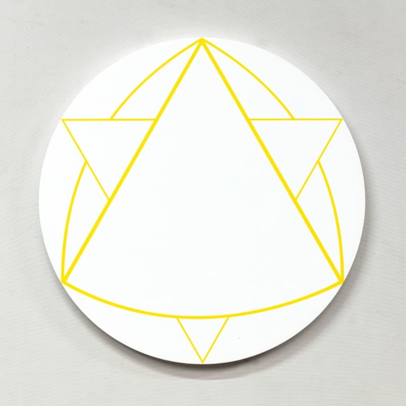 Y10 · Flashe vinyl paint on birch wood · 45.72 cm diameter (18 inch) · 2020 · Y10 · Flashe vinyl paint on birch wood