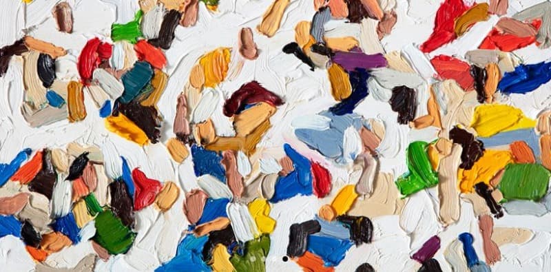 Crowd · oil on canvas · 27x41cm · 2020 · Crowd · oil on canvas