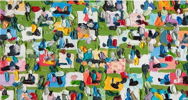 Crowd · oil on canvas · 24x33.5cm · 2020 · Crowd · oil on canvas