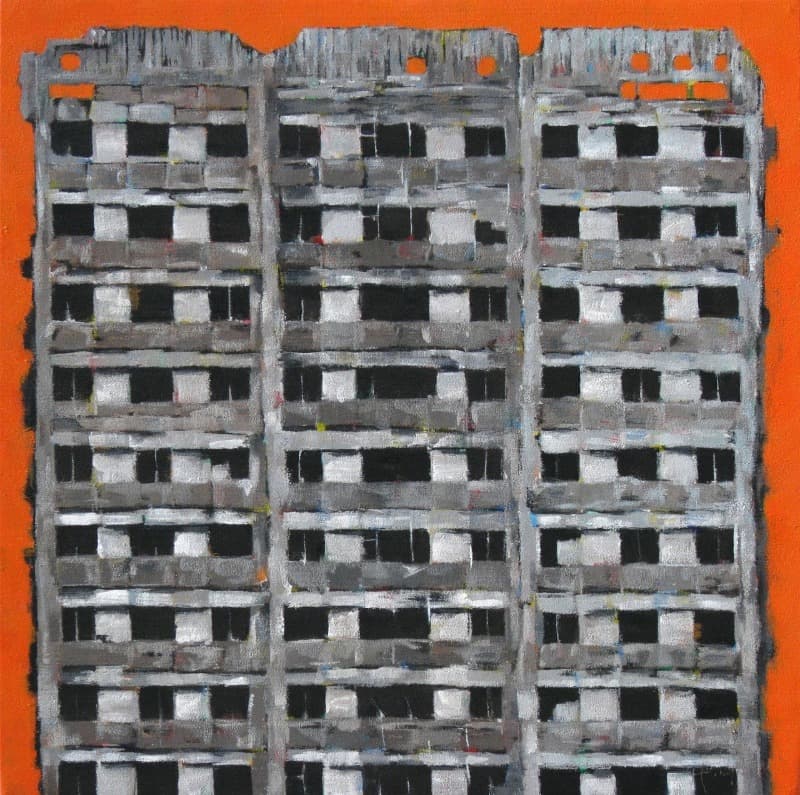 abstract impression · acrylic, cement on canvas · 60x60cm · 2020 · abstract impression · acrylic, cement on canvas