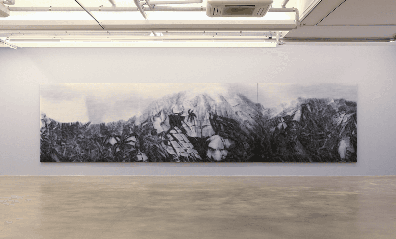 Mountain Inwang Nr.9 · Oil on linen · 200x800cm · 2009 · Mountain Inwang Nr.9 · Oil on linen