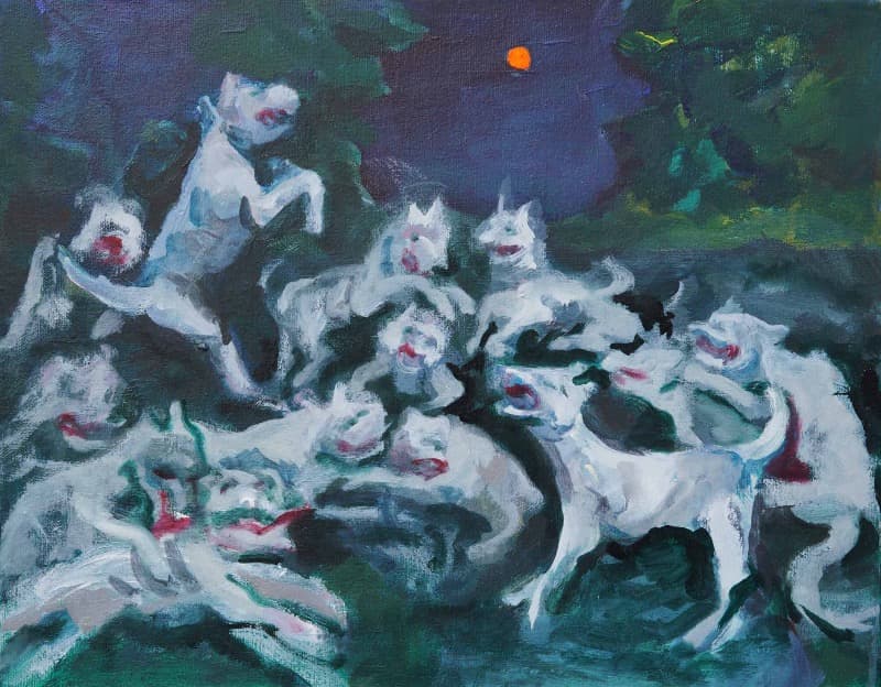 밤의 소리,2020,Oil on canvas,31.8x40.9cm