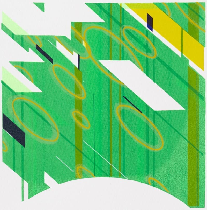 Decomposition19-1 · silkscreen · 15x15cm · 2019 · Decomposition19-1 · silkscreen
