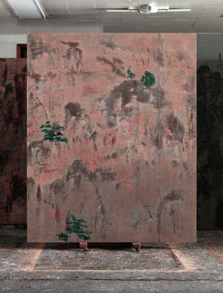 花園 · 캔버스에 혼합재료 · 227×181cm · 2020