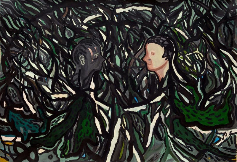 contact · acrylic on korea paper · 145cm x 210cm · 2019, 디스위켄드룸 제공 ⓒ 곽상원 · contact · acrylic on korea paper