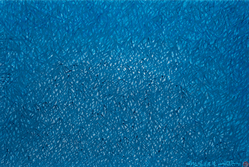 김병종, 바람이 임으로 불매 · 혼합재료에 먹과채색 · 130x194cm · 2020
