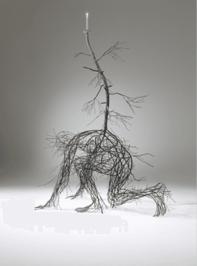 Pilgrim · Stainless Steel, Candle · 200x140x94cm · 2016, [출처] 단원미술관 홈페이지 · Pilgrim · Stainless Steel, Candle
