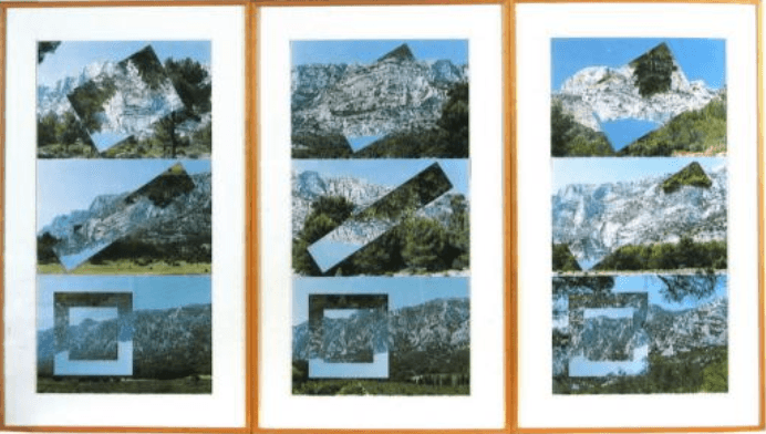 생뜨 빅뚜와르산 후경 · Photo, board, cutting · 110x285cm · 1990 [출처] 대구미술관 홈페이지 · Photo, board, cutting