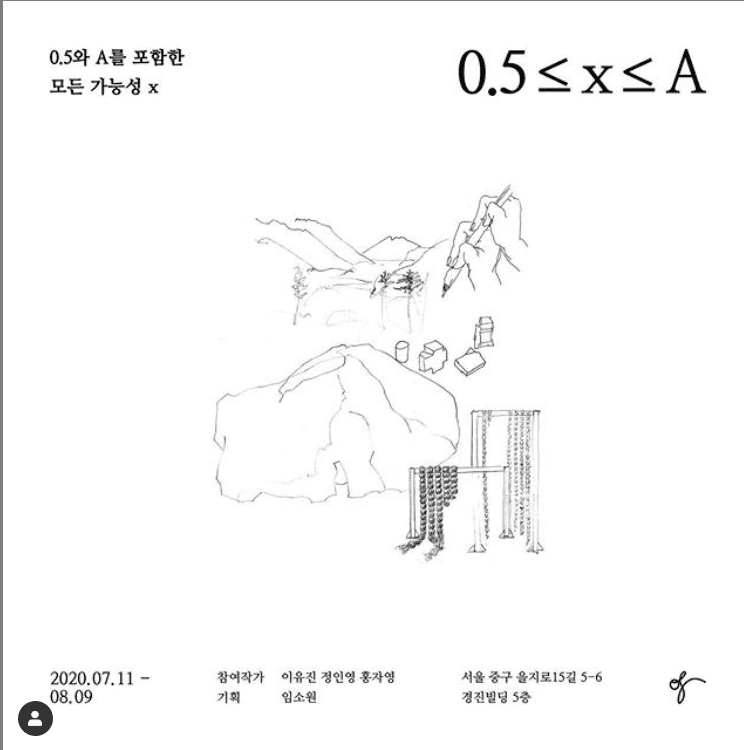 0.5≤x≤A (0.5와 A를 포함한 모든 가능성 x) 포스터