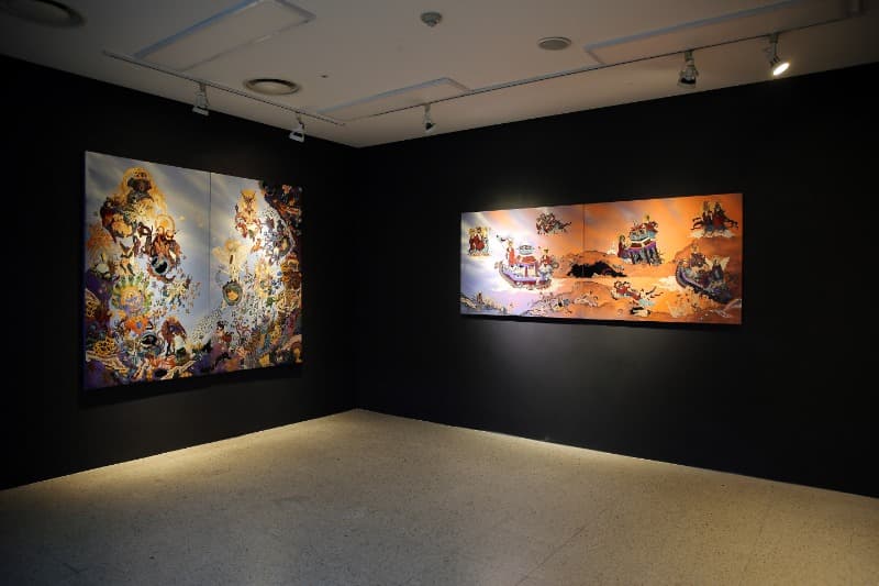 The cave of earthly delight · Mixed media on canvas · 162x184cm · 2020 · The cave of earthly delight · Mixed media on canvas