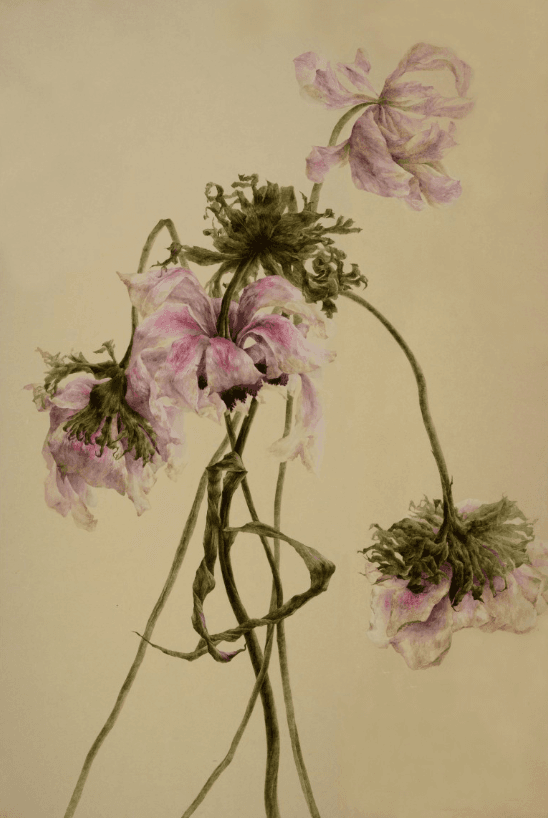 스쳐 지나간 · 장지에 채색 · 130.3 x 193.9 cm · 2015