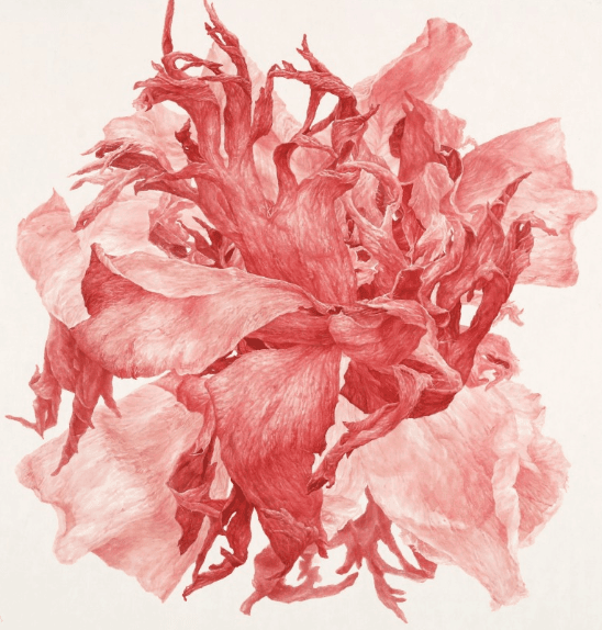 flower arrangement · 장지에 채색 · 75 X 71.5cm · 2019
