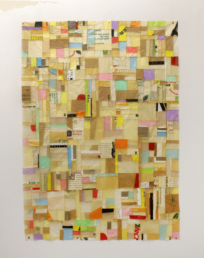 플라스틱 조각보#2 · 비닐 봉지 · 91 x 122 cm · 2019