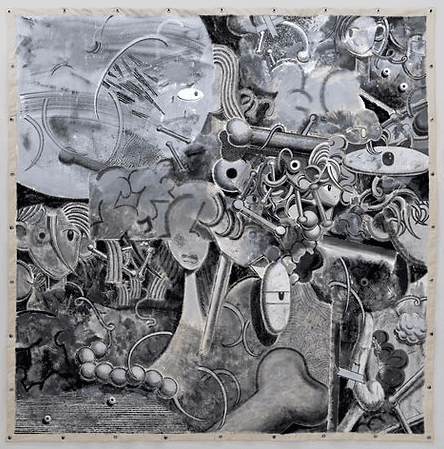 Fragments · Acrylic on canvas · 214 x 214 cm · 2020
