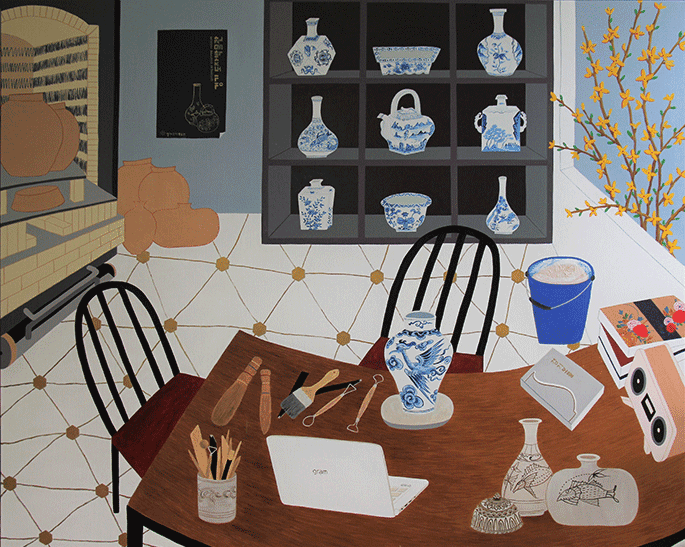 슈필라움 Ⅲ · 캔버스에 혼합재료 · 130.3 × 162.2 cm