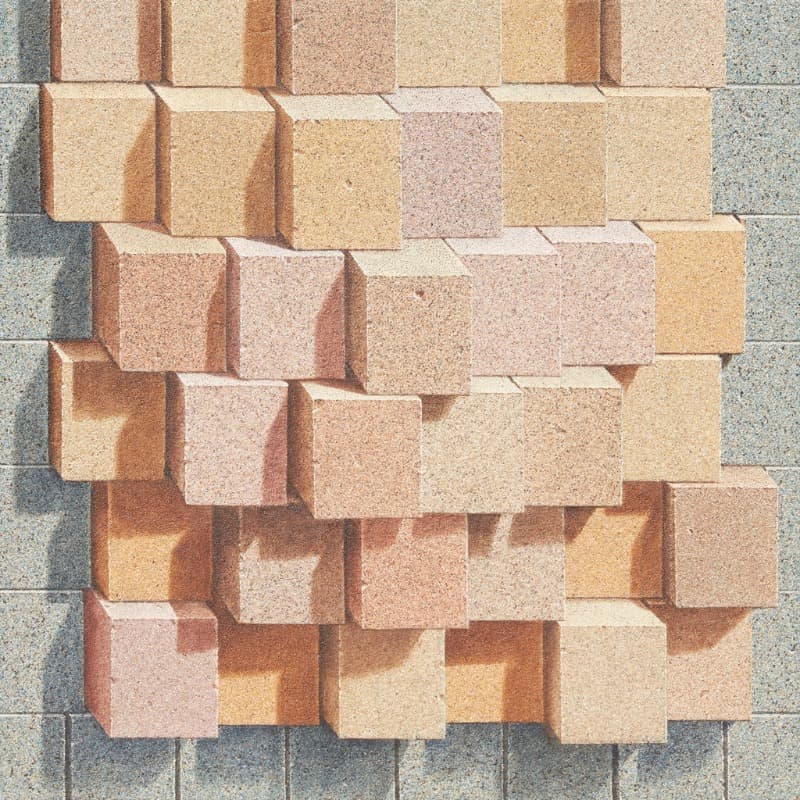 현실+상 1512-1600 · 혼합매체 · 70 x 70 cm · 2015 · Reality+Image 1512-1600 · Mixed media