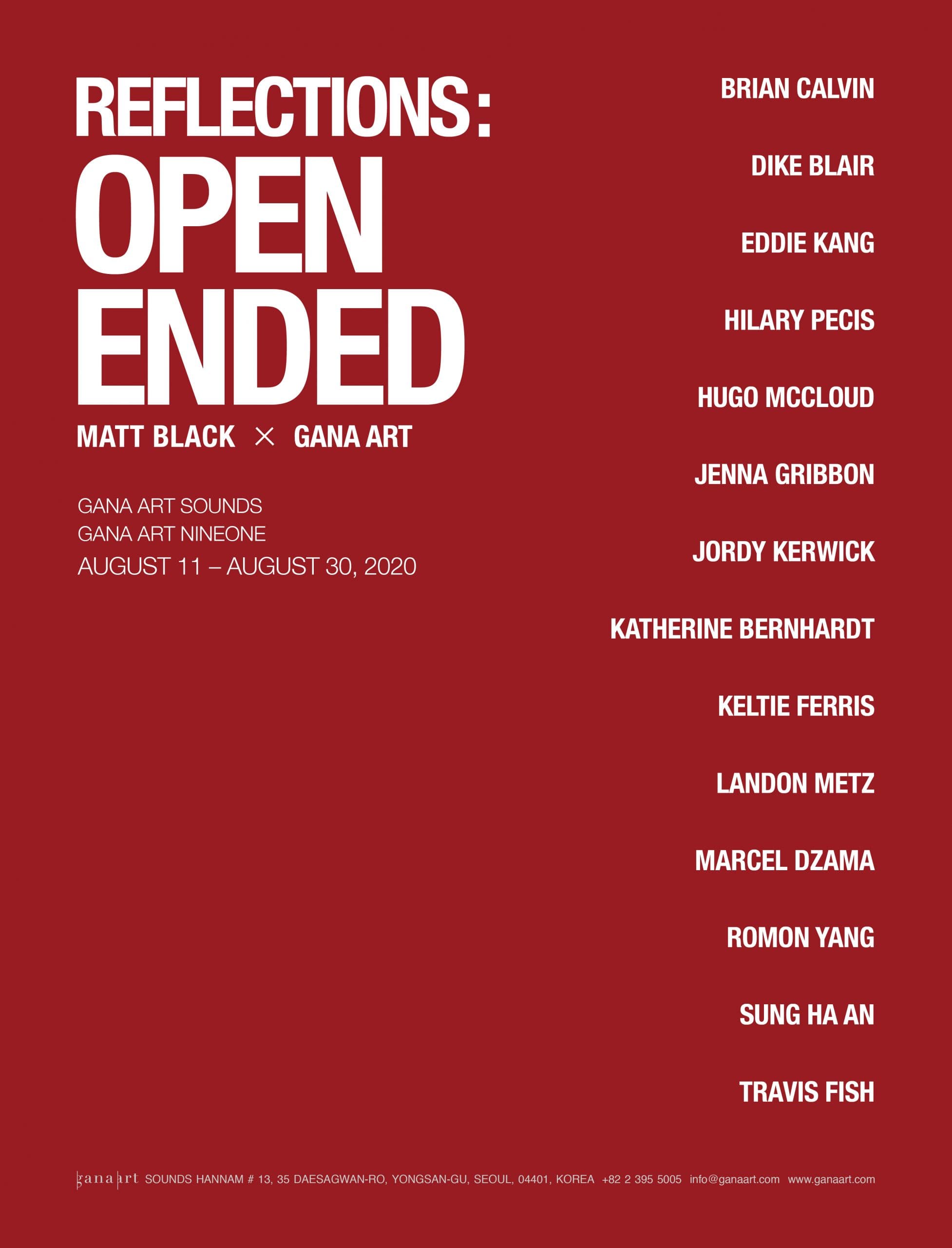 ≪REFLECTIONS: OPEN ENDED≫ MATT BLACK X GANA ART
