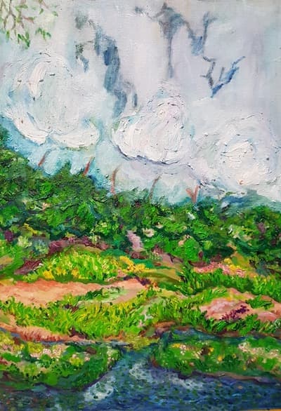 <바람 따라 길>展 포스터