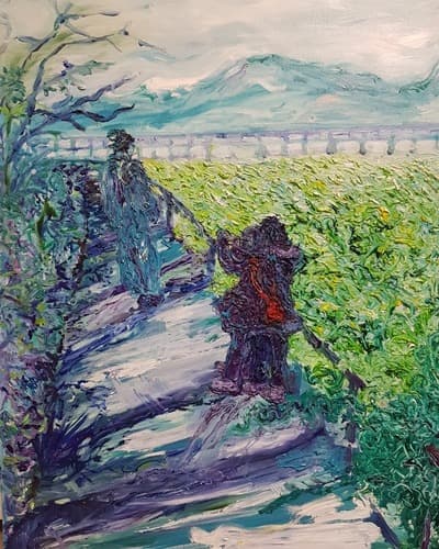 장면 · oil on canvas · 72.7 x 53cm · 2020 · 장면 · oil on canvas