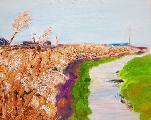 혼자도 좋은 길 · oil on canvas · 14.5 x 2.5cm · 2020 · 혼자도 좋은 길 · oil on canvas